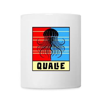 Qualle – Retro Design - Tasse - Weiß - Vorne