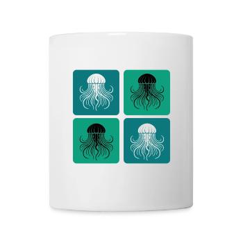 Jellyfish – Minimal Ocean Art - Mug - white - Front