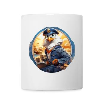 Der majestätische Falkenpilot - Tasse - Weiß - Vorne