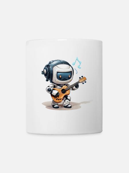 Der melodische Robotergeiger - Tasse - Weiß