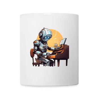 Le pianiste robotique - Mug blanc - blanc - Devant