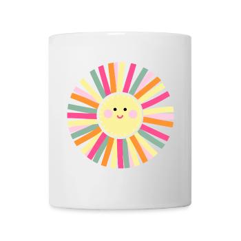 Sunshine puts you in a good mood, colorful sun - Mug - white - Front