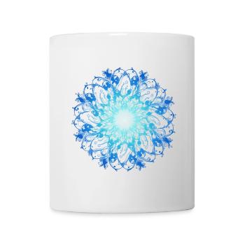 Ozean Mandala - Tasse - Weiß - Vorne