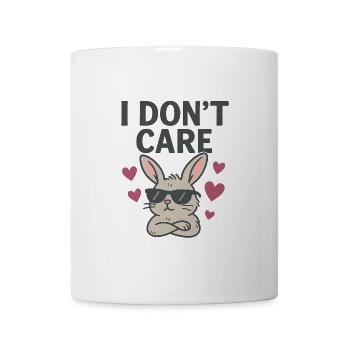 I Don’t Care Bunny süßer Hase Herz - Tasse - Weiß - Vorne