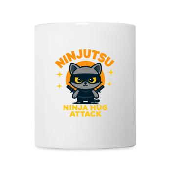 Ninja Katzen Attacke - Tasse - Weiß - Vorne
