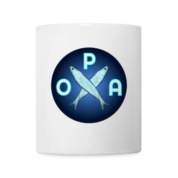 Papi GRAND-PÈRE GRAND-PÈRE FÊTE DES PÈRES PÊCHEUR - Mug blanc - blanc - Devant