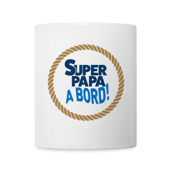 Super Papa à bord - Mug blanc - blanc - Devant
