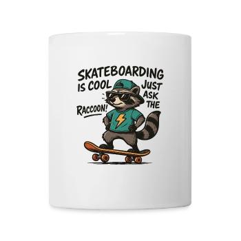 Raccoon Skate Lightning Stil - Tasse - Weiß - Vorne