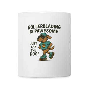 Rollerblading ist pawesom Hund - Tasse - Weiß - Vorne