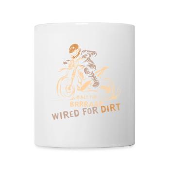 Motocross Biker Logo - Motorcycle and Offroad Symbol - Mug - white - Front