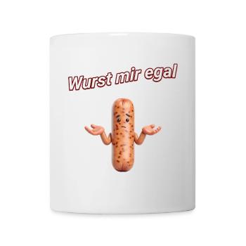 Wurst mir egal - Tasse - Weiß - Vorne