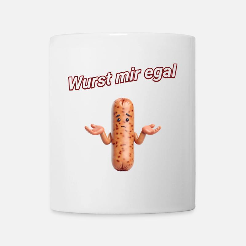 Wurst mir egal - Tasse - Weiß
