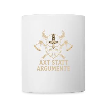 Viking axe instead of arguments - Mug - white - Front