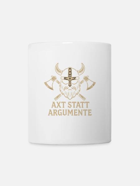 Viking Axt statt Argumente - Tasse - Weiß