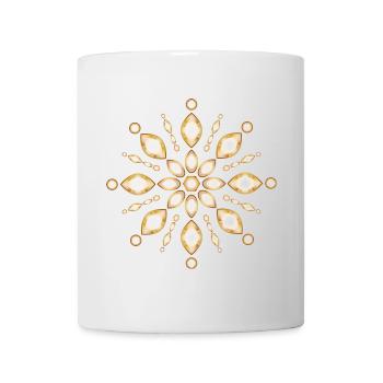 Ambre Gemstone Bijoux Ornement Motif - Mug blanc - blanc - Devant