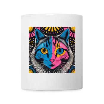 Elektrische Katze - Tasse - Weiß - Vorne
