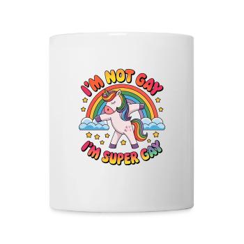 Mois de la fierté LGBTQ - Je ne suis pas gay, je suis supergay - Mug blanc - blanc - Devant