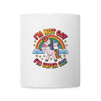 Mois de la fierté LGBTQ - Je ne suis pas gay, je suis supergay - Mug blanc - blanc - Devant