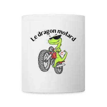 Der Biker-Drache - Tasse - Weiß - Vorne