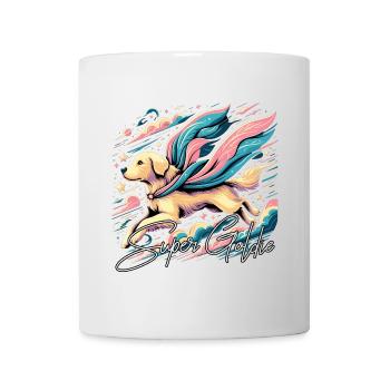 Super chien Golden Retriever Goldie Cape cadeau - Mug blanc - blanc - Devant