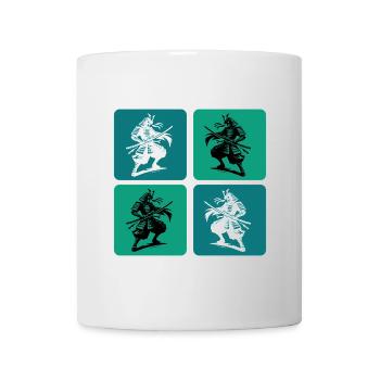 Samurai Japan Vintage Design - Tasse - Weiß - Vorne