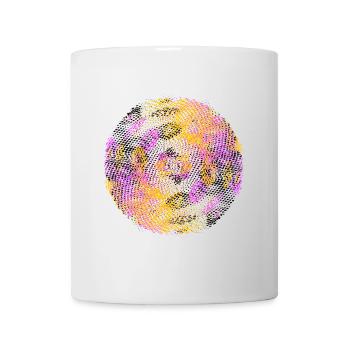 rasterized football soccer colorized Circle - Mug - white - Front