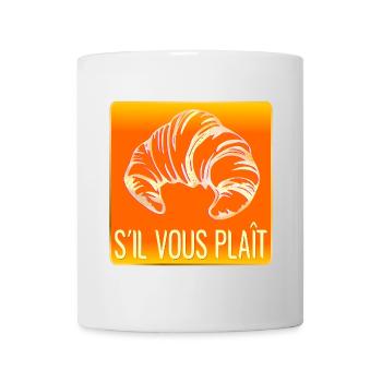 CROISSANT S'IL VOUS PLAIT - Mug blanc - blanc - Devant