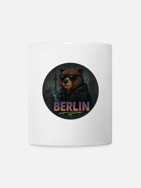 Berlin Bär – Urban Streetstyle Design with Graffiti - Mug - white