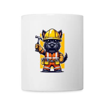 Terrier écossais Ouvrier du bâtiment - Mug blanc - blanc - Devant