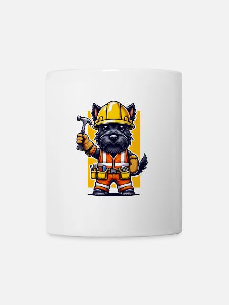 Scottish Terrier Bauarbeiter - Tasse - Weiß