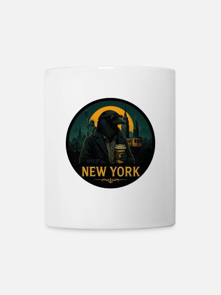 Urbaner Rabe – New York Nights - Tasse - Weiß