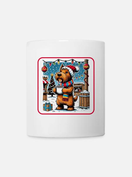 Weihnachtsmarkt Scottish Terrier - Tasse - Weiß