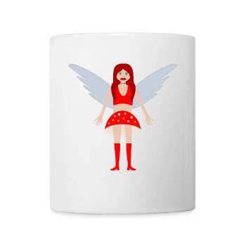 Fly Agaric Mushroom Fairy Fantasy Art - Mug - white - Front