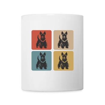 Scottish Terrier Vintage Design - Tasse - Weiß - Vorne