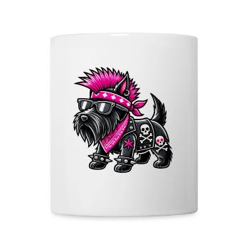 Scottish Terrier Punk Musik - Tasse - Weiß - Vorne