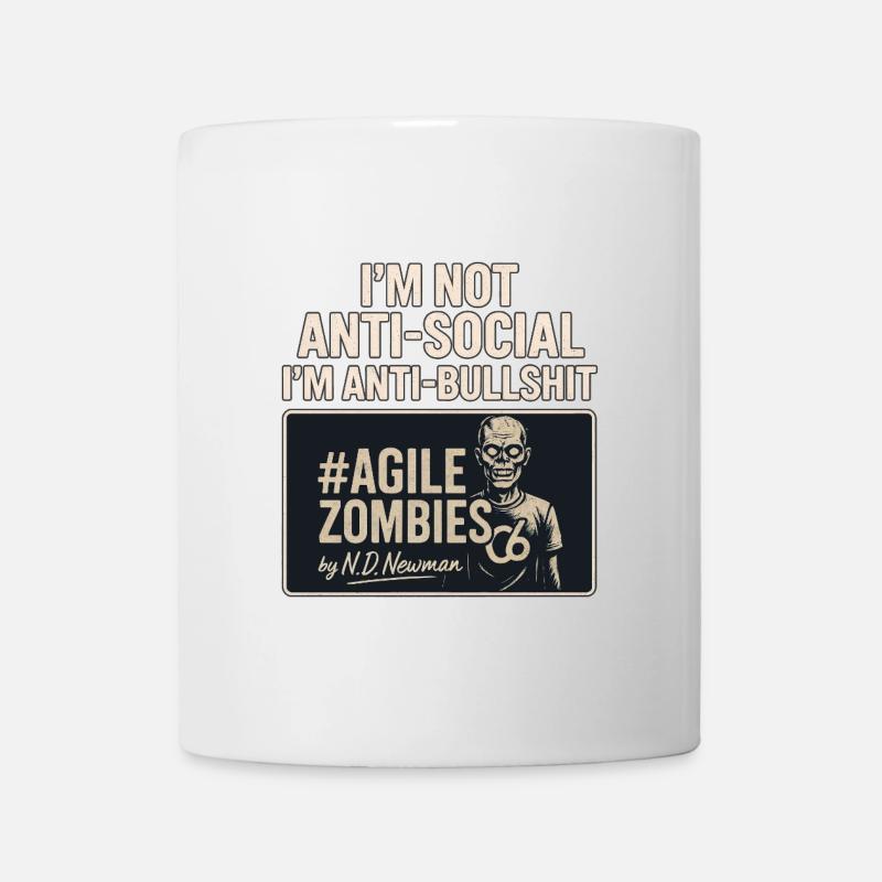 Je ne suis pas antisocial, je suis anti-conneries - Mug blanc - blanc