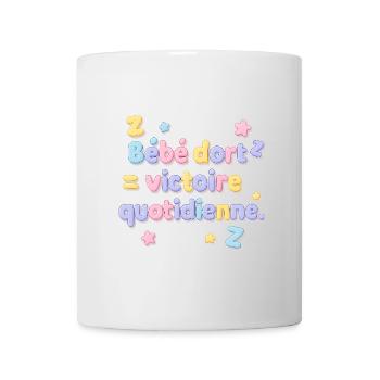 Bébé dort, victoire pour les parents ! - Mug blanc - blanc - Devant