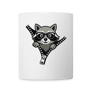 Curious raccoon - Mug - white - Front