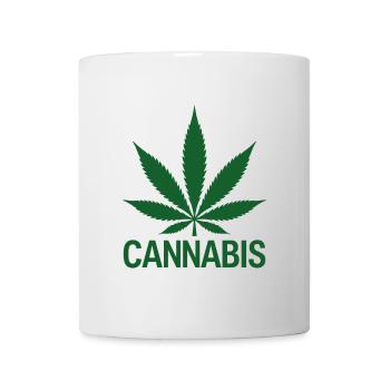 Cannabis Hemp Leaf Statement Green Look - Mug - white - Front
