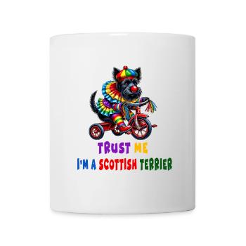 Clown Terrier auf Dreirad - Tasse - Weiß - Vorne
