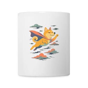 Super Dog Shiba Inu Hero Cape Cape Cadeau - Mug blanc - blanc - Devant