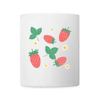 Pretty Wild Strawberries Illustration - Mug - white - Front