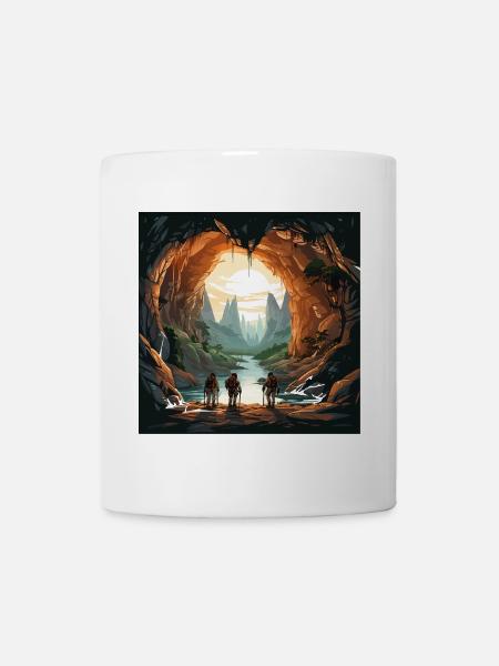 Les explorateurs de grottes - Mug blanc - blanc