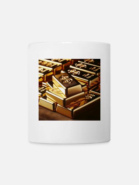 Goldbarren Dollar - Tasse - Weiß