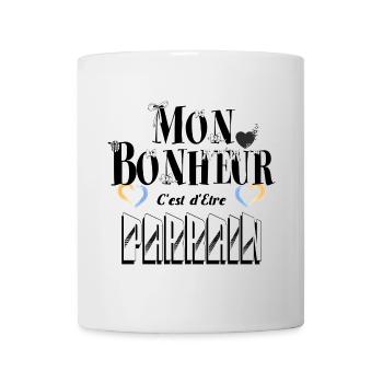 Mon Bonheur C'est d'Etre Parrain - Mug blanc - blanc - Devant