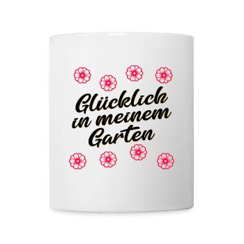 GÄRTNERIN GLÜCKLICH IM GARTEN - Tasse - Weiß - Vorne