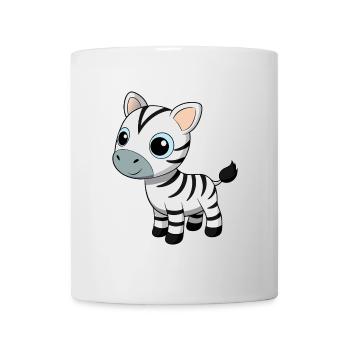 Baby-Zebra mit großen blauen Augen - Tasse - Weiß - Vorne
