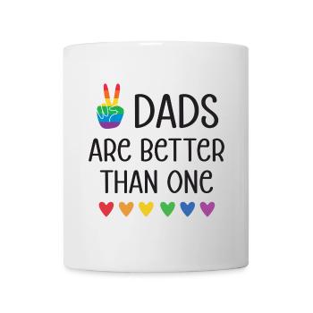 Mois de la fierté LGBTQ - Deux papas valent mieux qu’un - Mug blanc - blanc - Devant
