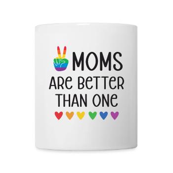 Mois de la fierté LGBTQ - Deux mamans valent mieux qu’une - Mug blanc - blanc - Devant