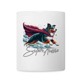 Super Dog Australian Shepherd Sheppie Gift - Mug - white - Front